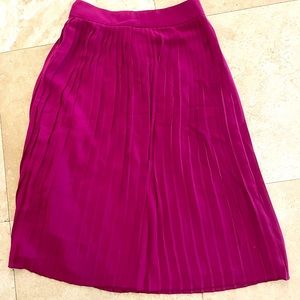 J Crew Pleated midi skirt